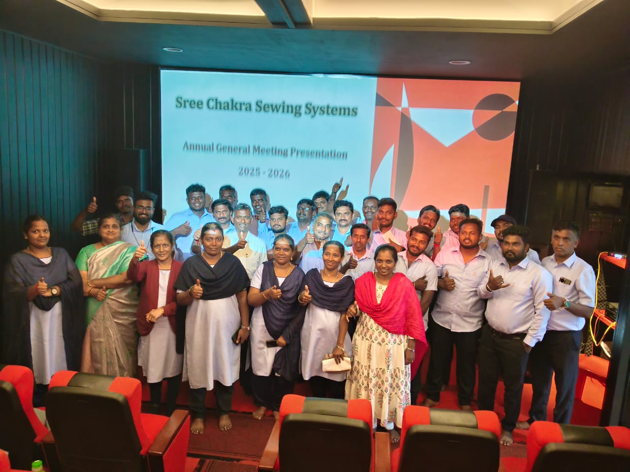Sree Chakra Sewing Systems team at our Madurai showroom
